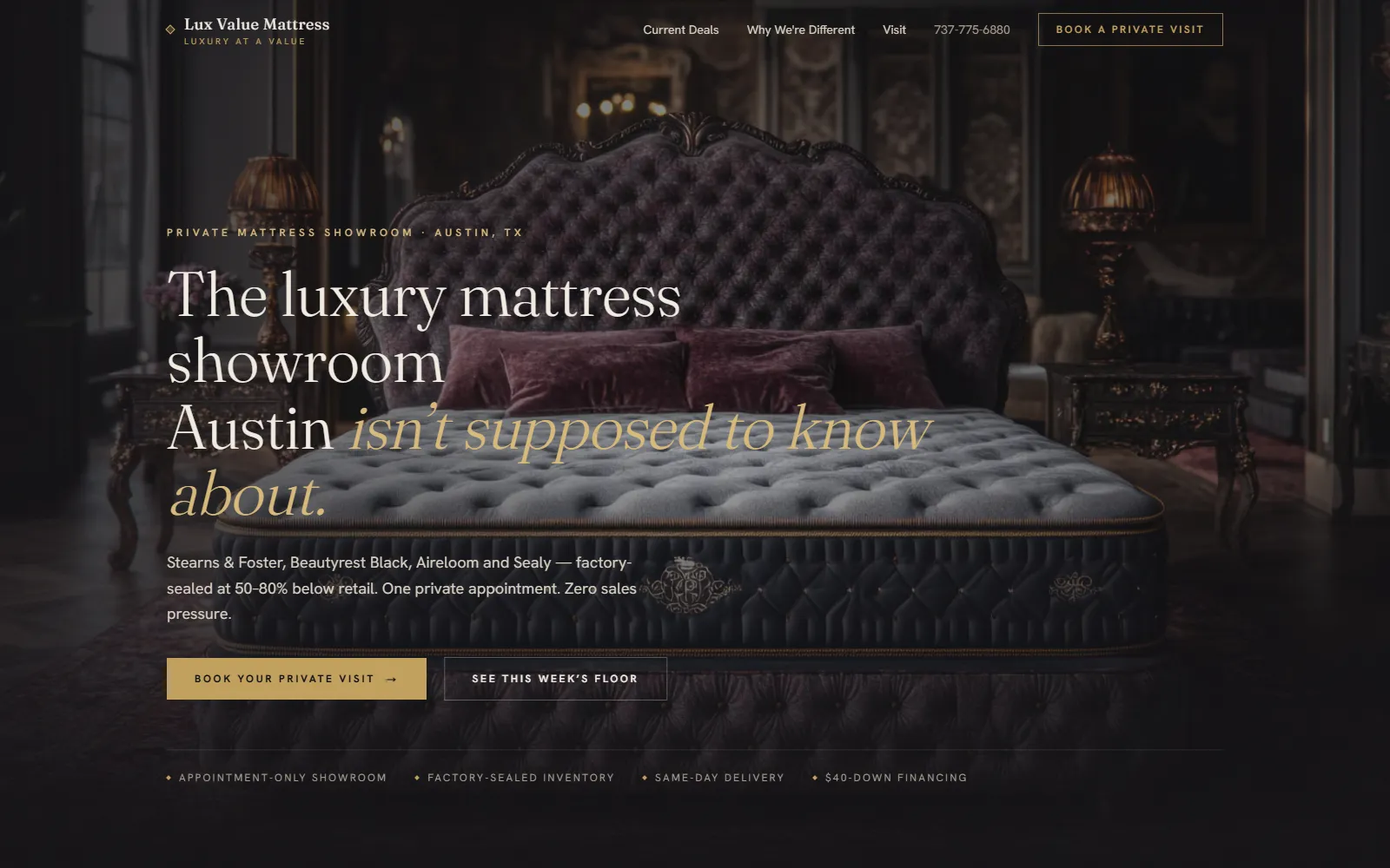 Lux Value Mattress website