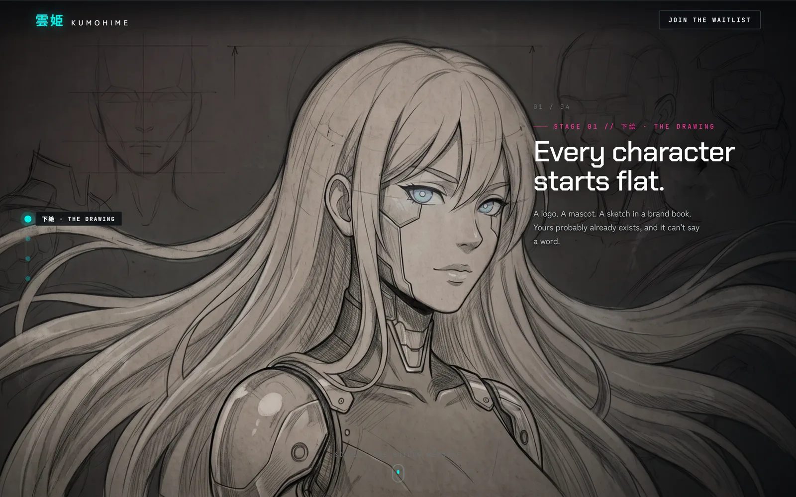 Kumohime — the live talking-AI avatar site